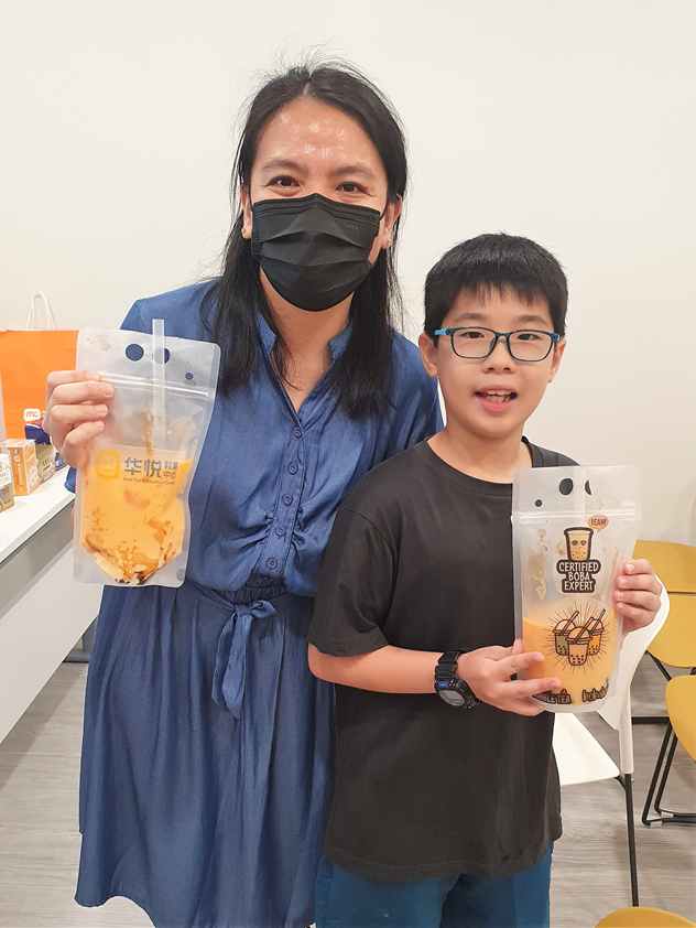 Teacher & Student with their BBT drink